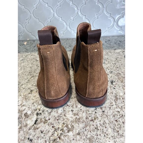Vintage Foundry Co Mens Pull On Slip On Roberto Chelsea Boots Brown Suede Sz 13 main image 4